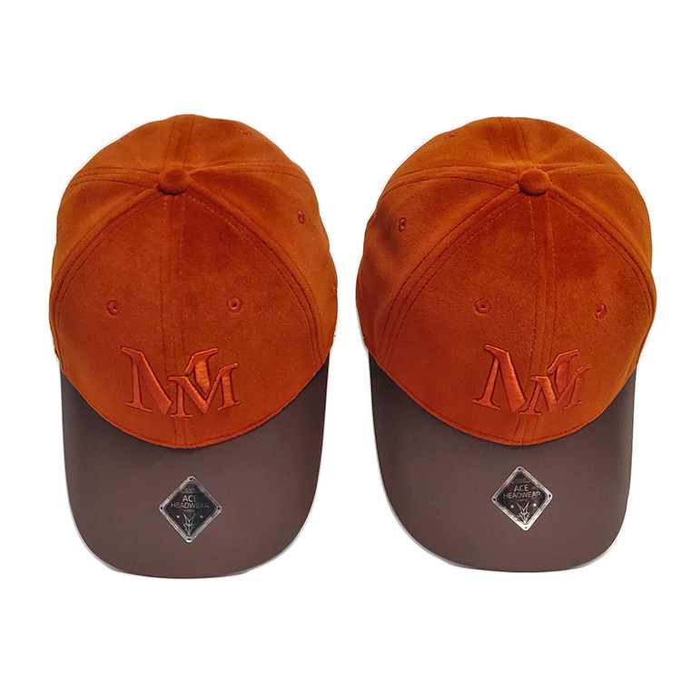 Fashion Custom PU Brim 6 Panel wool Baseball Cap Hats High Quality Luxury Polyester Baseball Cap