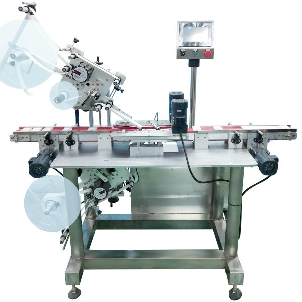 Quality Kinco Automatic Top And Bottom Labeler Cream Jar Labeling Machine for sale