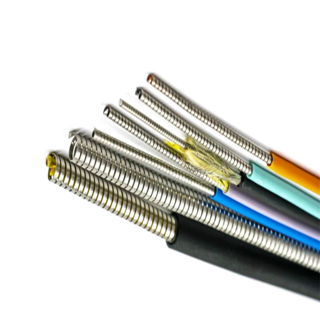 Duplex LSZH Indoor Outdoor Armored Fiber 2 Core 3.0mm Steel Armored Fiber Optic Cable