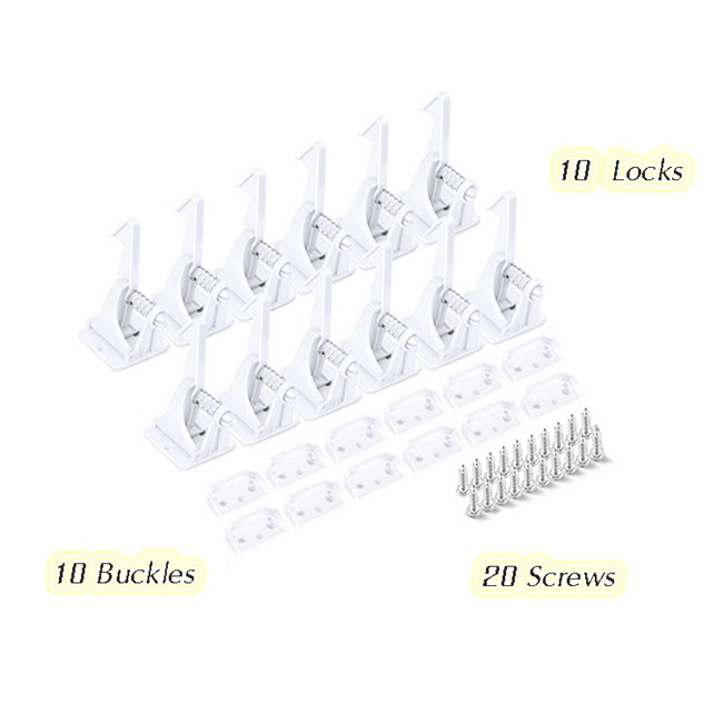 Durable Child Safety Cabinet Locks Size 3.5*5*7CM Easily Installed