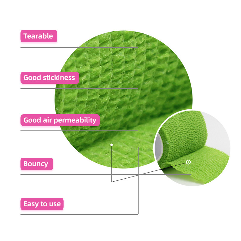 Non Woven Self Adhesive Tape Tattoo Elastic Cohesive Bandage Cover Wrap Grips Tape