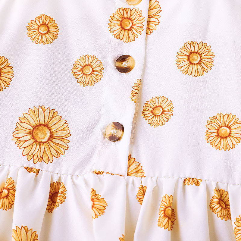 Summer Children'S Clothing Sunflower Print Children'S Clothing