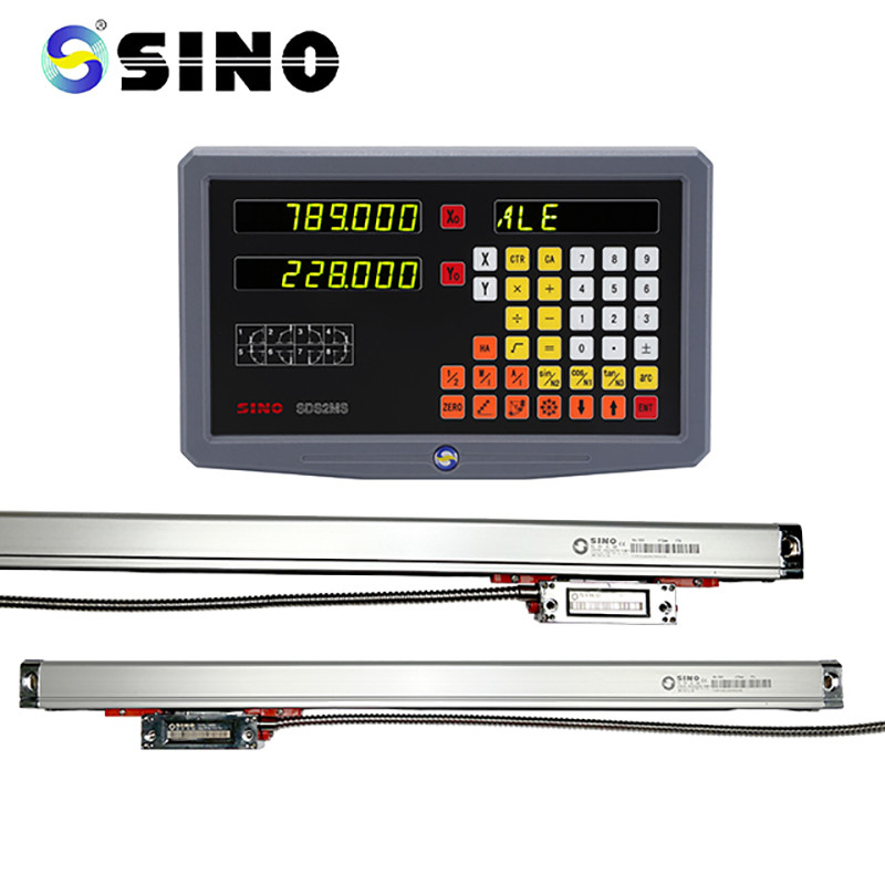 SDS 2MS DRO Kits Glass Linear Scale For Milling Lathe TTL SINO 2 Axis Digita Readout Test Instrument System