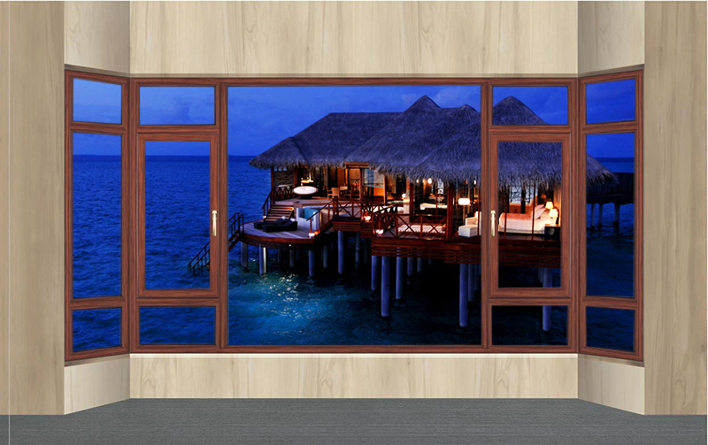 Haixing PVC Foam Wood Texture Emboss Plastic Window Door Frame Ideal for Scenic Spots