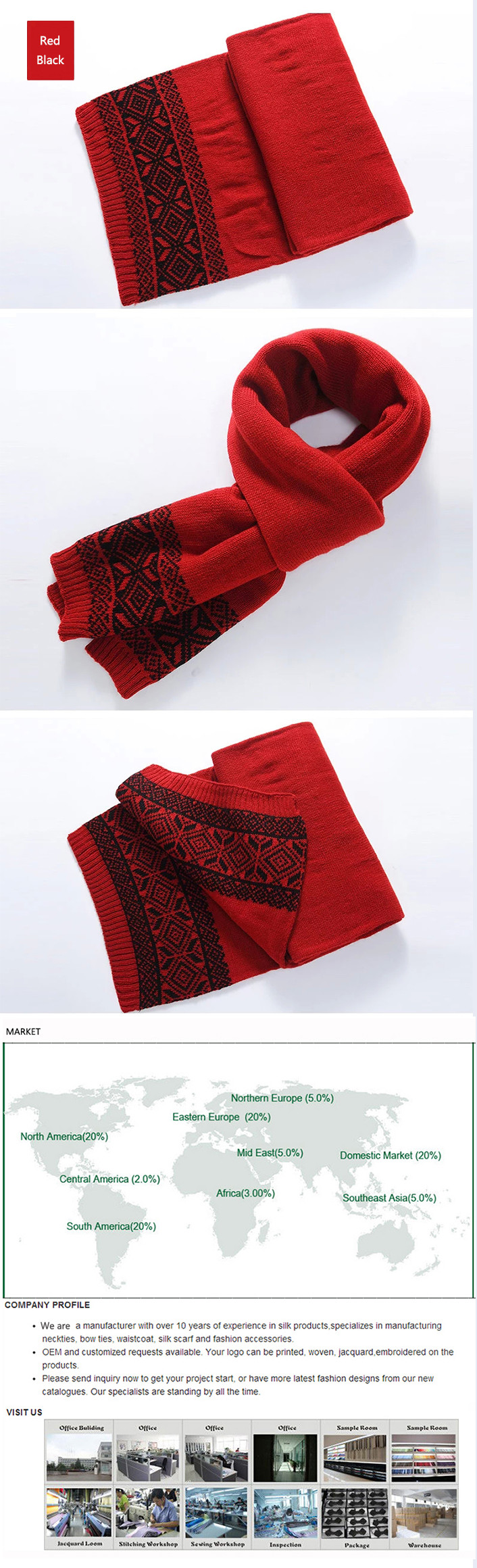 Exclusive Quality fashion neckwear men and women winter adult acrylic scarves