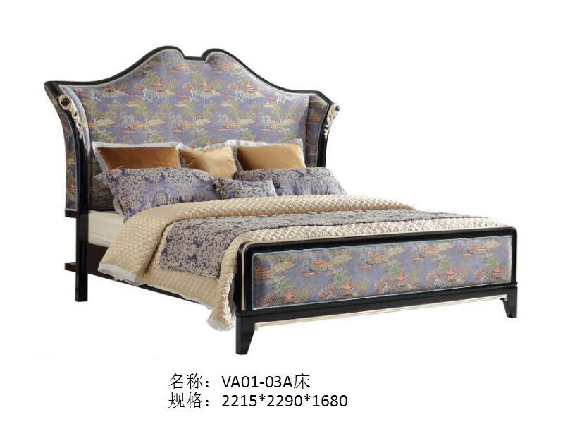 Luxury house of Villa Bedroom furniture Dresser with Mirror stand in Beech wood carving