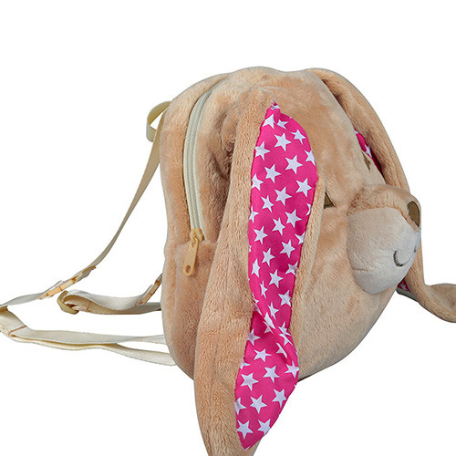 3D Fuzz Dog Soft Toy Backpack , Durable Plush Backpacks For Toddlers