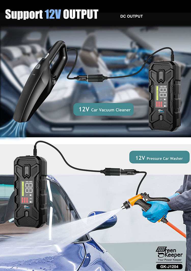 Green Keeper 3000A Fit Extreme Temperatures Car Battery Charger Jump Starter For Cars