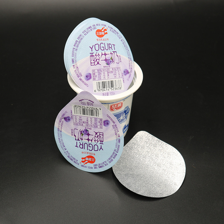 Die Cut 30mic 40mic Aluminum Foil Yogurt Lids Recyclable 74mm For Plastic Cup