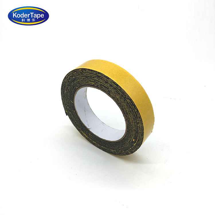 1mm 1.5mm 2mm 2.5mm 3mm Black Pe Foam Tape With Double Sided Adhesive