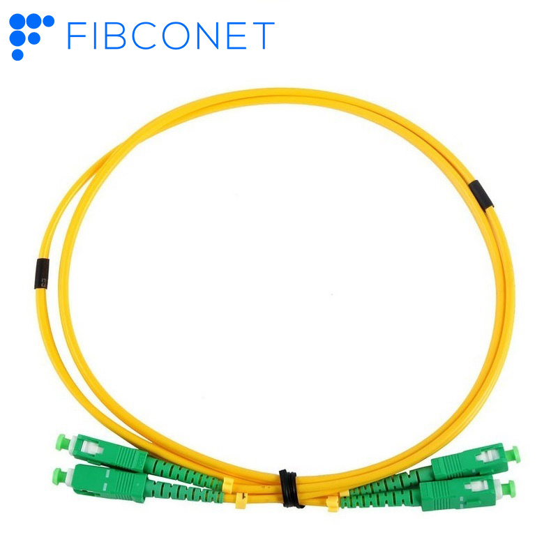 SC APC to SC APC Indoor FTTH G657A2 Simplex Optical Fiber Patch Cord with 1 Conductor