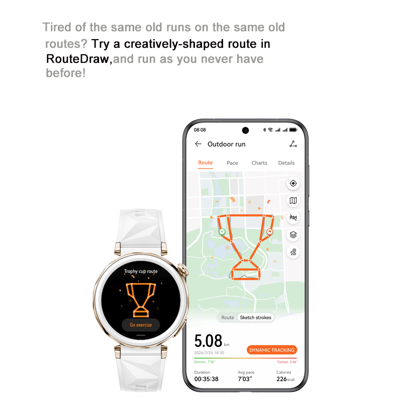 Huaweii WATCH GT5 Pro Smart Watch AMOLED Color Screen Sports Tracker Health Monitor Wristwatch up to 2-Week Battery Life