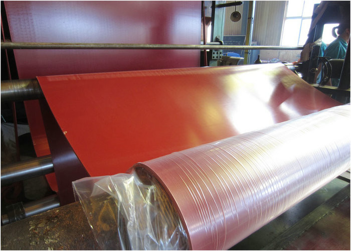 Double Impression Fabric Industrial Rubber Sheet , Tensile Strength 15-24Mpa