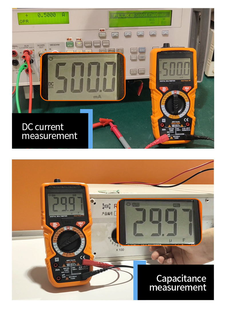 True RMS Digital Multimeter Comprehensive Measurement with Temperature, Capacitance, Frequency, High Safety Device
