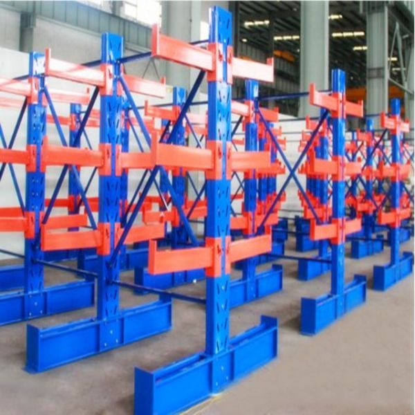 Custom Industrial Metal Scaffolding Warehouse Cantilever Sheet Rack For Rebar Storage