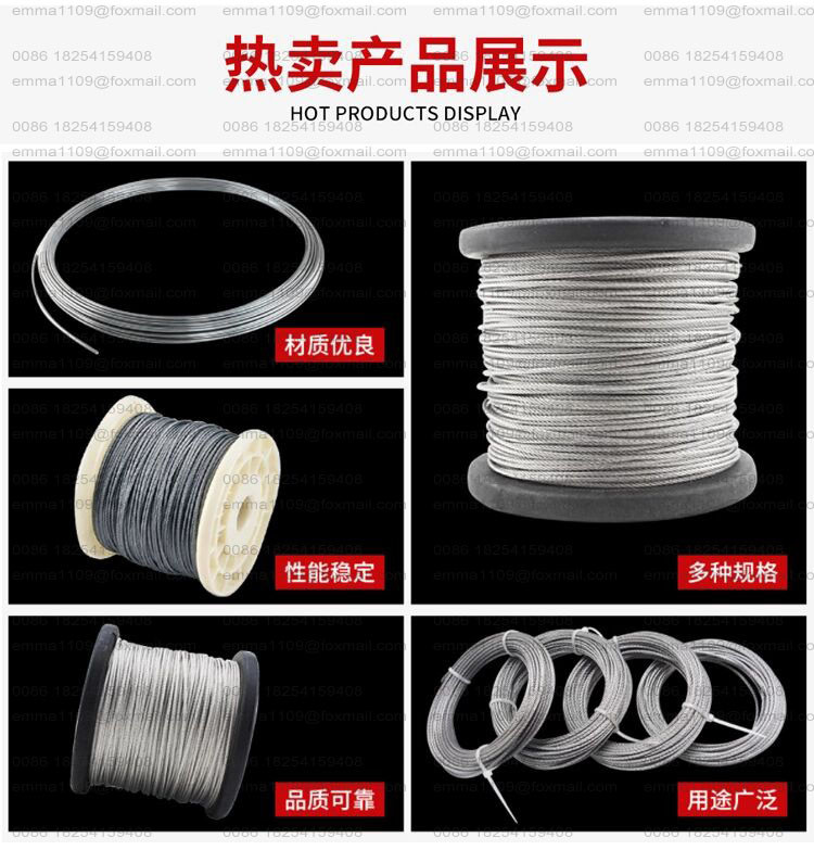 ZLP800 Wire Rope Suspended Platform Spare Parts Hot Galvanzied 8.6mm Diameter