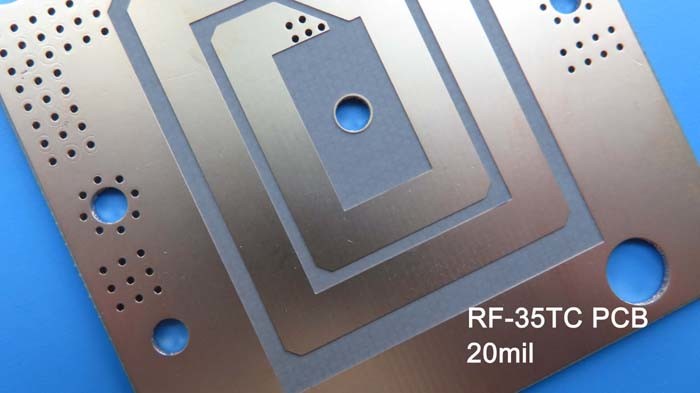 RF-35TC 20mil 0.508mm Taconic PCB Two Layer PCB ENIG Surface Finish