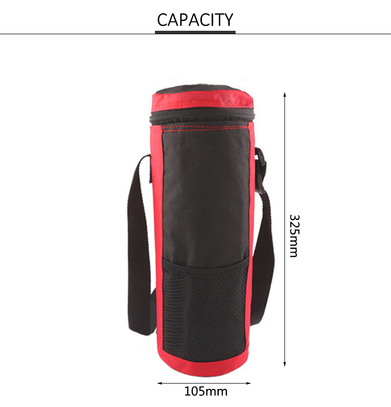SGS Approval Reusable Polyester L10.5cm Water Bottle Bag