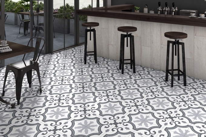 Gray Waterproof 25x25cm Ceramic Rustic Tile For Living Room And Eco-Friendly Floor Tiles For Decoration