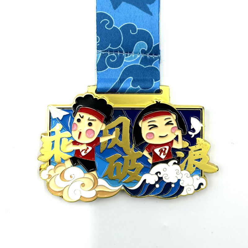 Soft Enamel Customized Virtual Running Medal Custom Shape For Kid’S Award