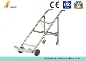 China Medicine Equipment Stainless Steel Double Feet Trolley For Oxygen Bottle (ALS-A07) on sale