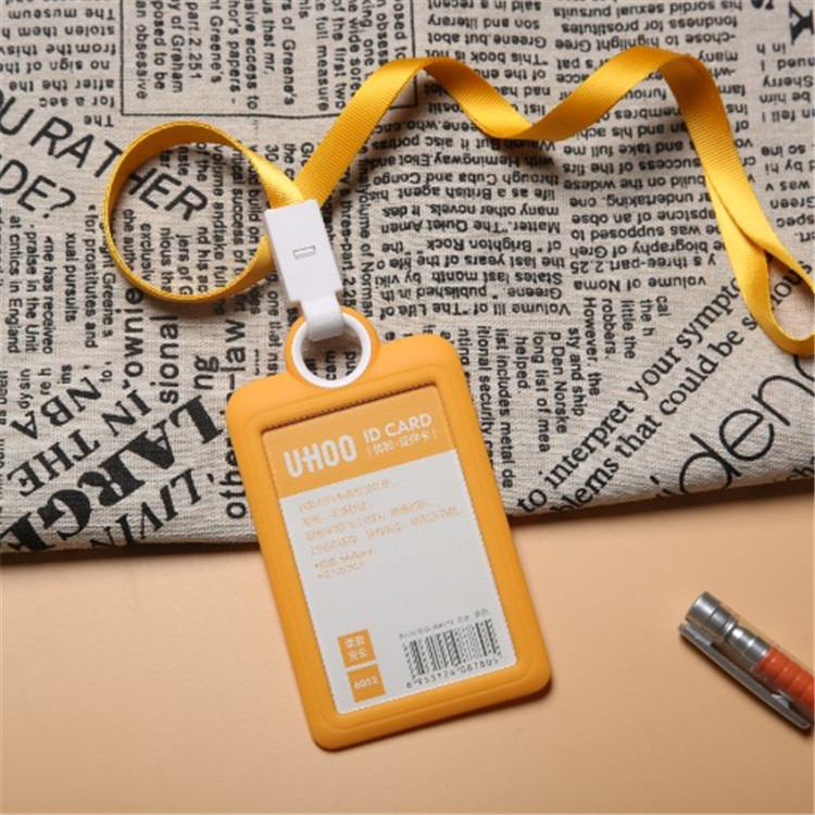 Hands-Free Convenience Customized ID Card Holder with Non-Toxic Soft Silicone Lanyard