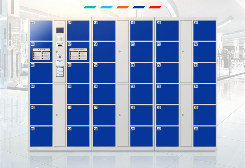 Cold Rolled Steel Q235 Electronic Storage Locker 30 Drawers