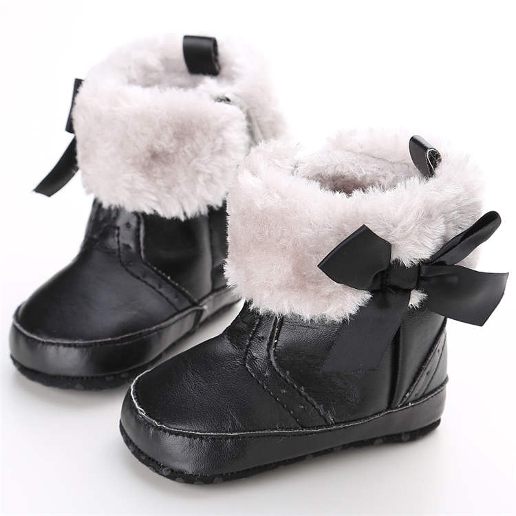 2019 winter warm plush 0-2 years girl princess baby booties newborn
