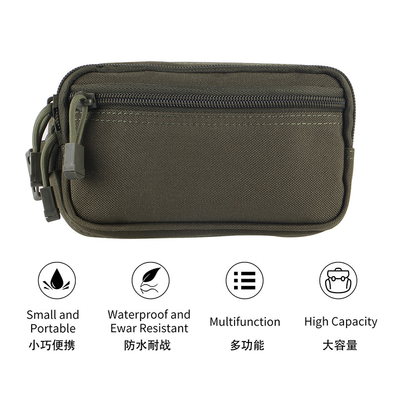Tear Resistant Outdoor Tactical Bag , Adjustable Shoulder Straps Camping Waist Bag