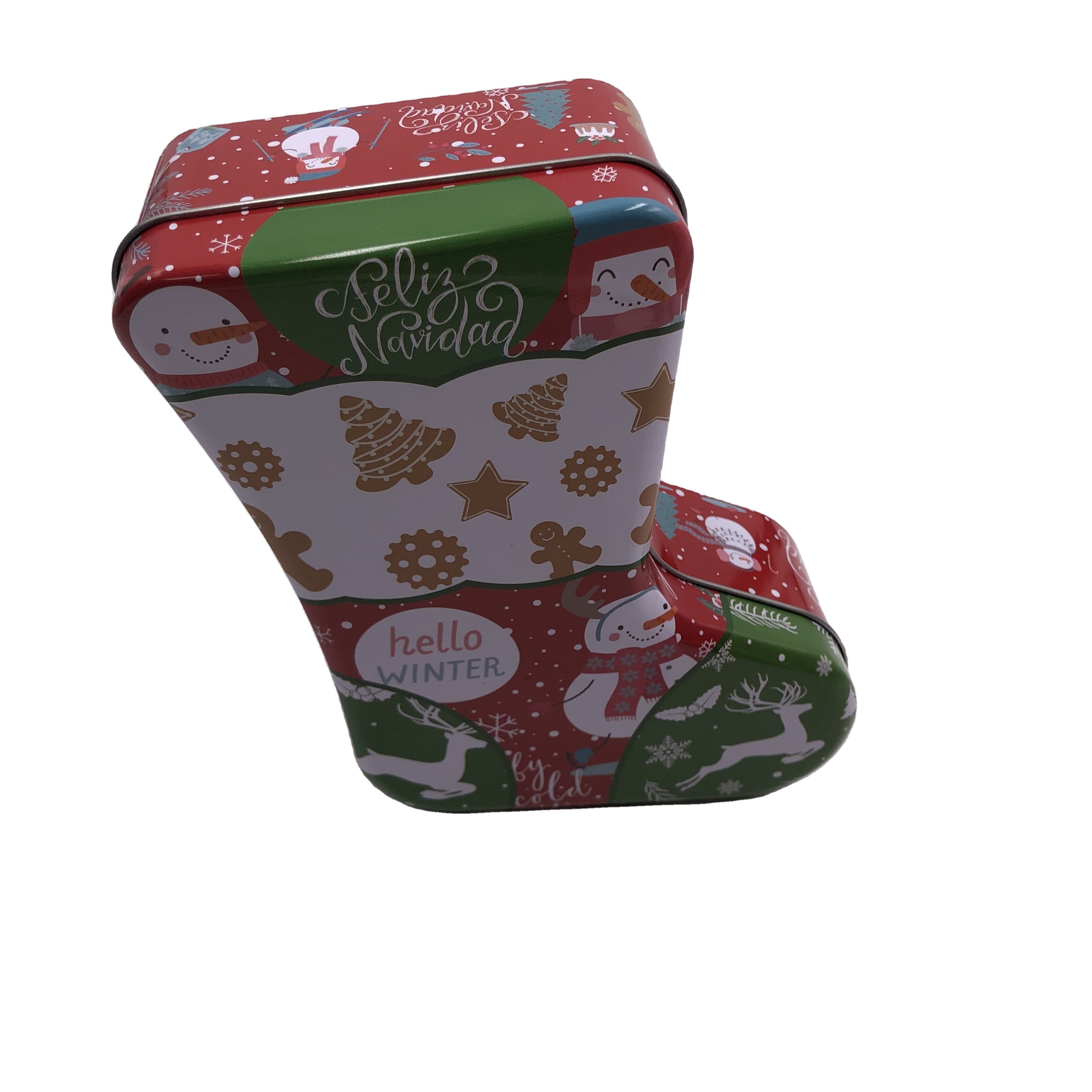 Christmas Stocking Tins Gift Box Atlantic Tins Large Tin Food Storage Containers with Lids