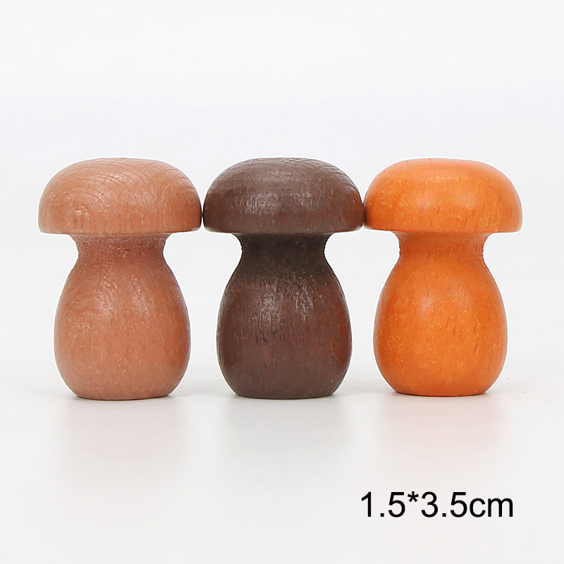 Cones 4cm Wooden Rainbow Stacker Wooden Mushroom Puzzle