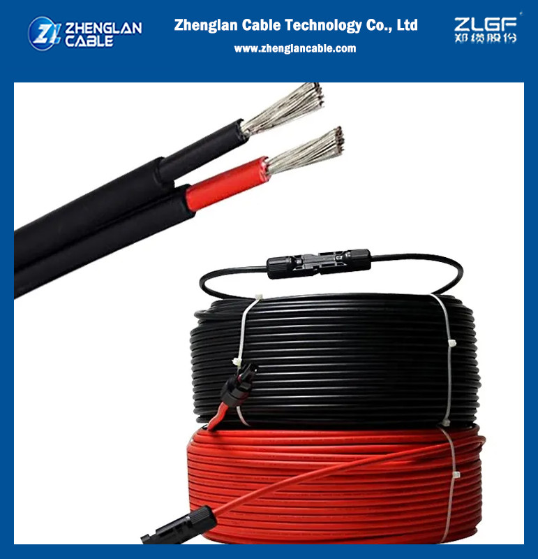 H1Z2Z2-K 4 Mm 6 Mm 10 Mm Photovoltaic Cable Solar DC Photovoltaic Wire Halogen Free , Flame Retardant,low Toxicity