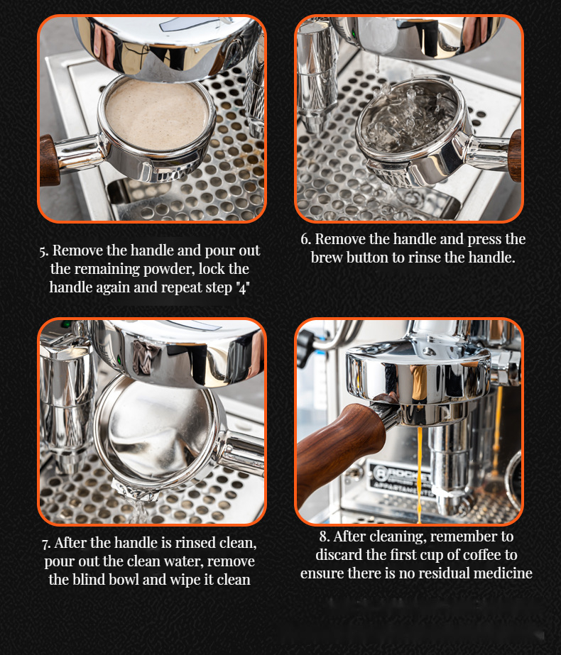 Foam Milk Function Stainless Steel Coffee Portafilter Blind Basket for Espresso Machines
