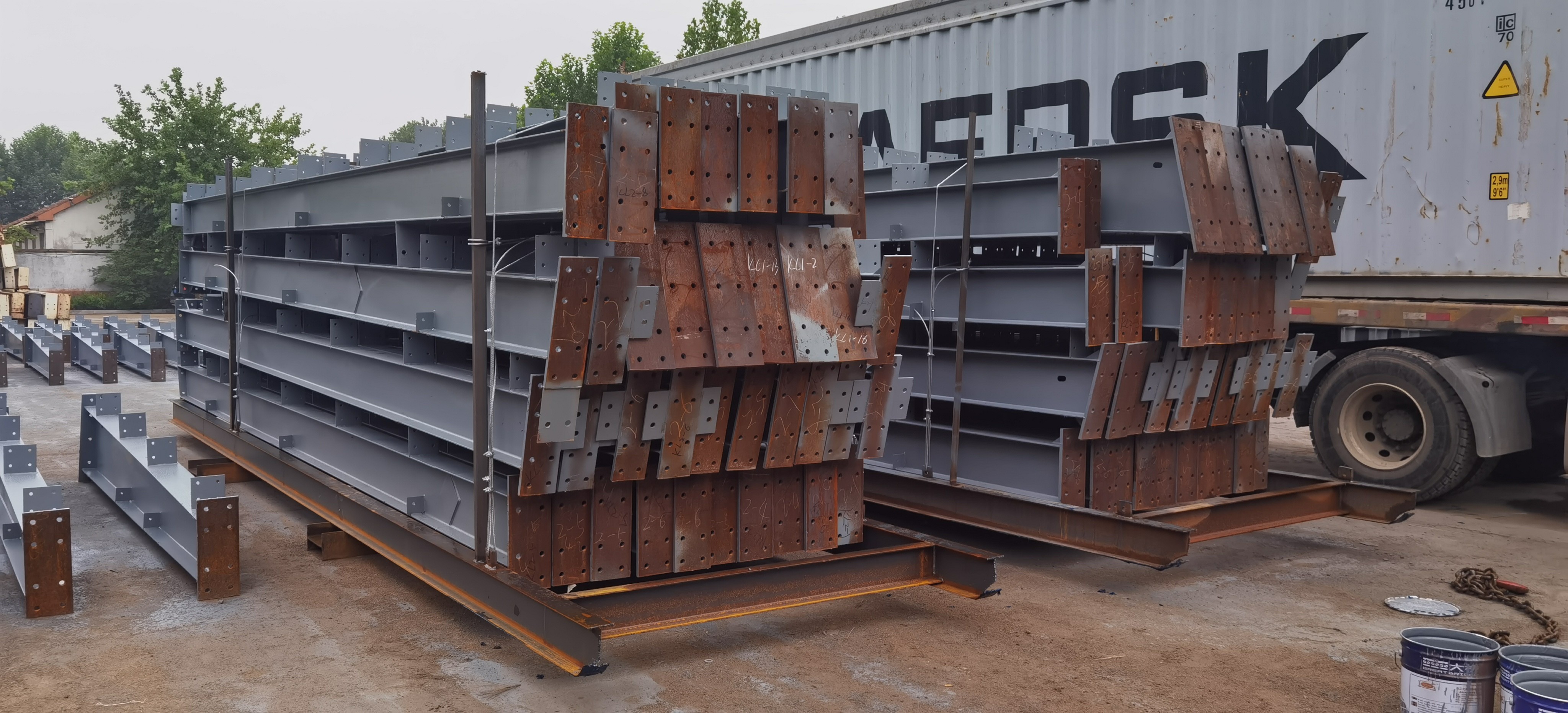 Single Storey Prefabricated Steel Structure Prefab Storage Buildings