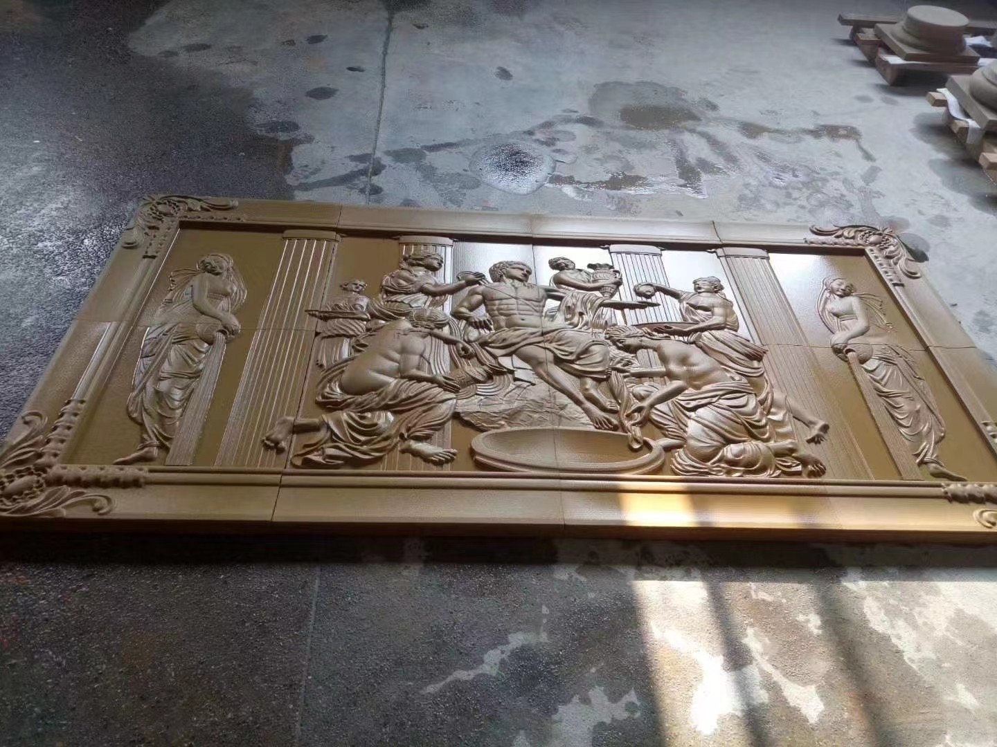 Modern Elegant Natural Sandstone Slabs Golden Color Eco Friendly