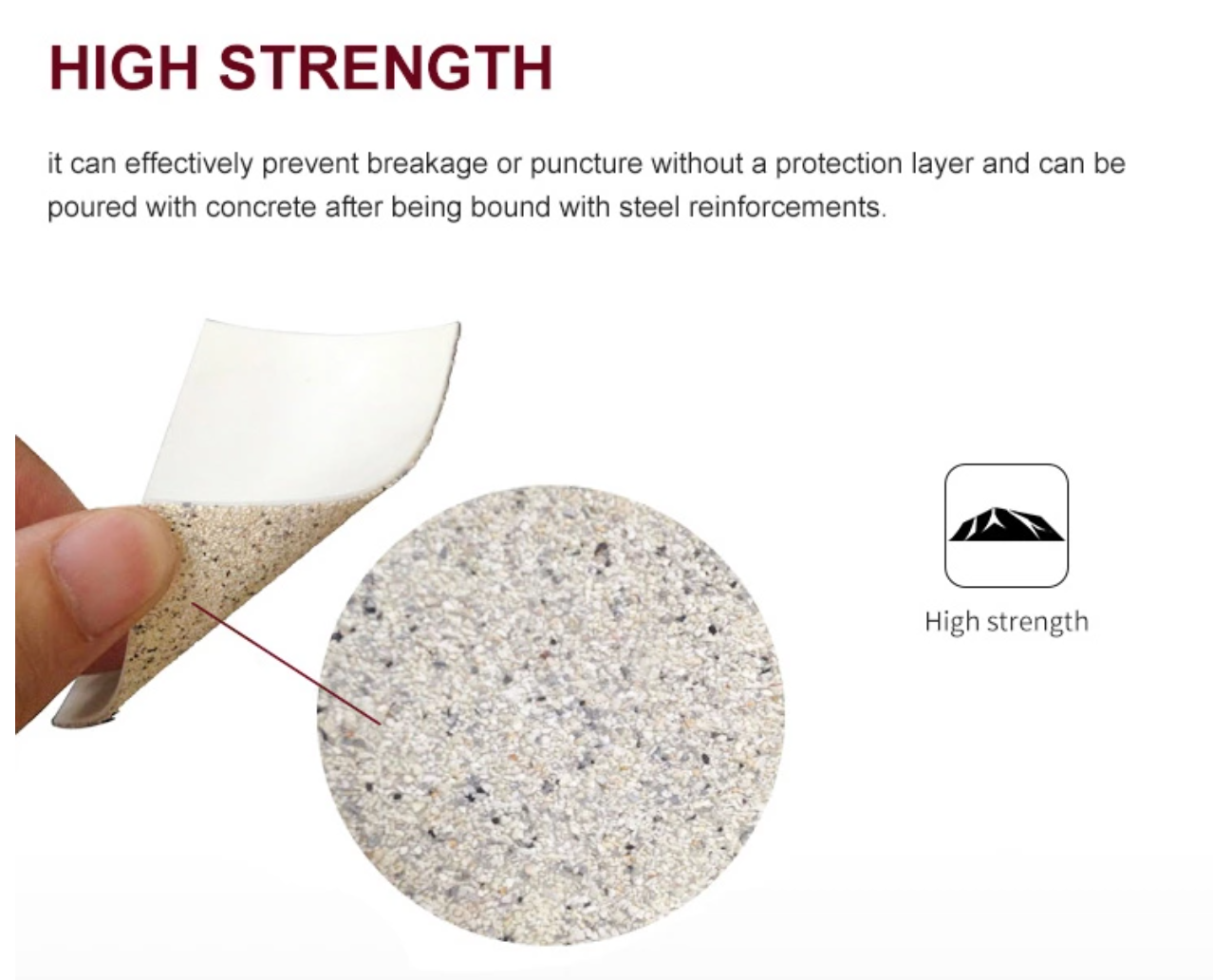 Basement Waterproofing Solution 1.5mm HDPE Self Adhesive Waterproof Membrane for Tunnels