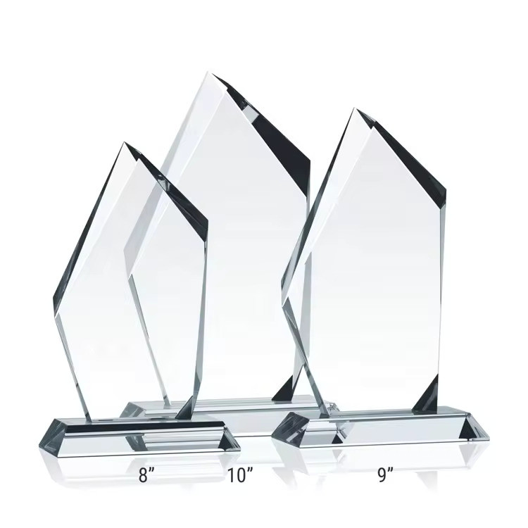 Custom Transparent Flame Shape Acrylic Plaque Awards For Business Recognition