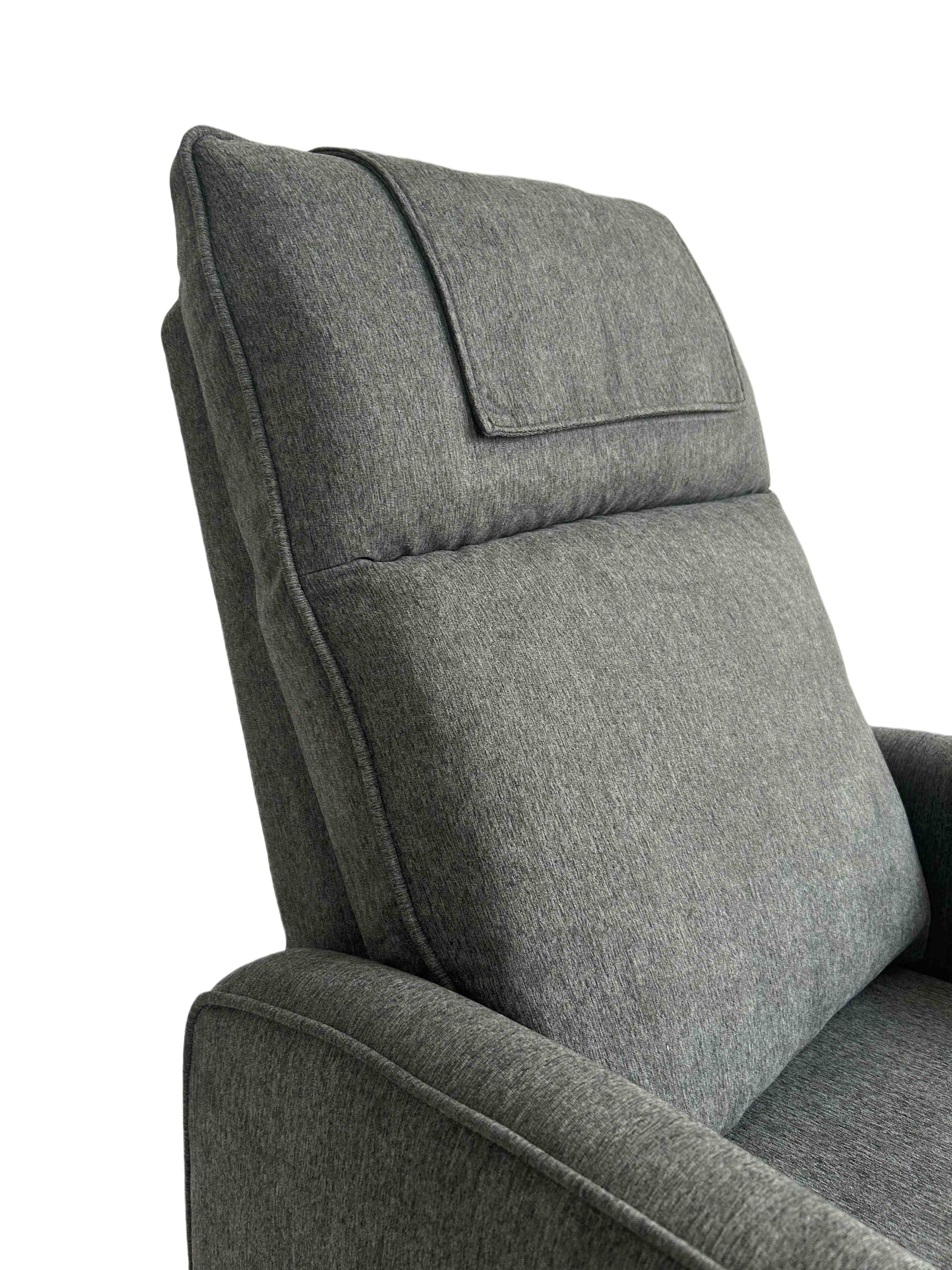 Accent Chair with Ottoman Set Velvet Reclining Reading Armchair with Adjustable Backrest for Living Room