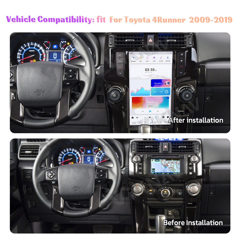 Viknav Car Radio For Toyota 4 Runner (2009-2019) 13.6 inch Android 13 GPS Navigation Auto Multimedia Player 2 Din Stereo