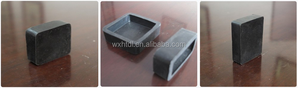 White Rectangular Plastic End Caps For 1 Inch Square Tubing