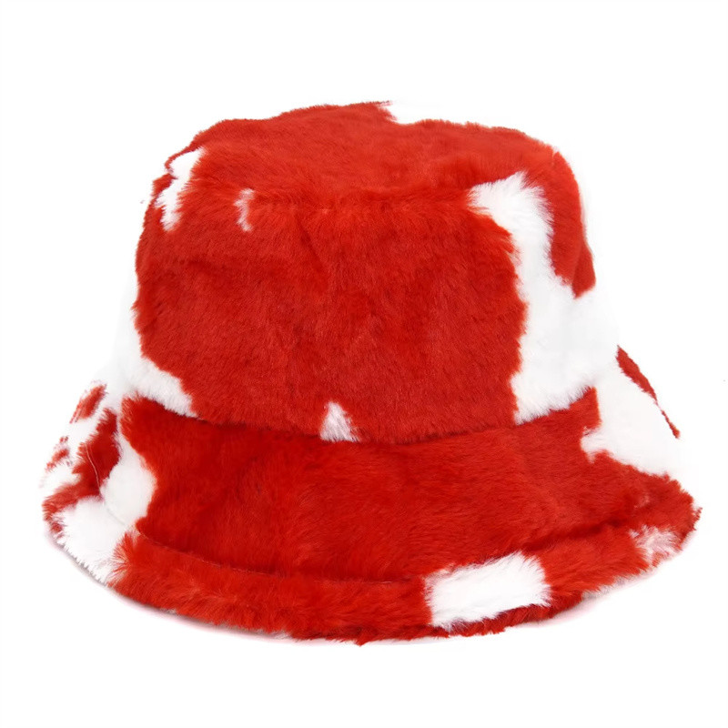 Outdoor women winter warm Faux Fur Fluffy Bucket Hat Soft Velvet Furry Fisherman Caps Girl Fashion Panama