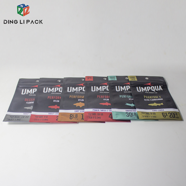 Custom Printed Heat Seal Laminated Plastic Worm Bags Personalized Zipper Bags