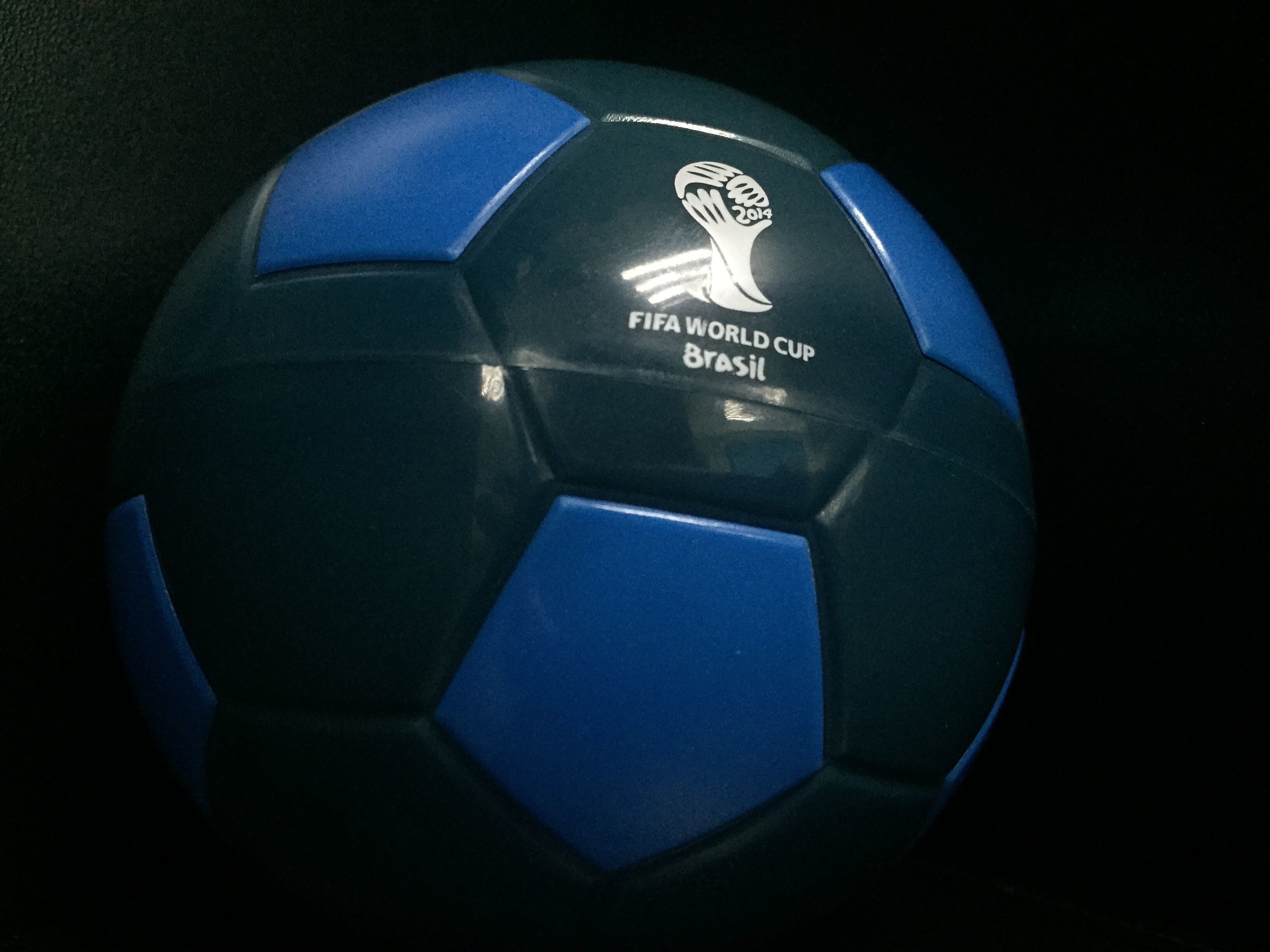Blue Brazil World Cup football Plastic Toy Figures for Promotion made of ABS