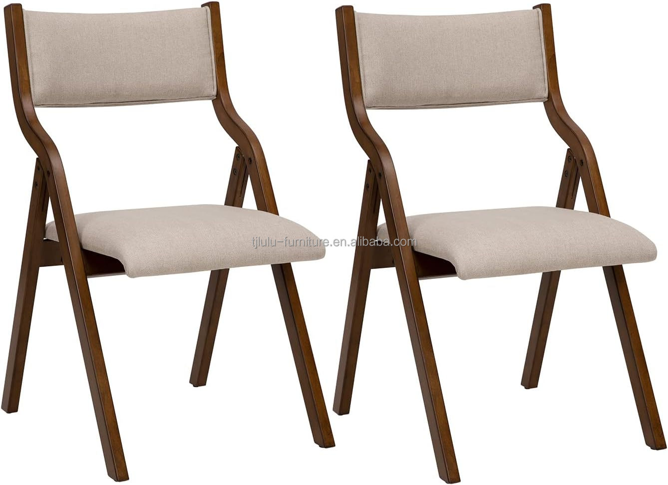 Customized Designs Wood Dining Chair Nordic Modern Natural Solid Wood Foldable Dining Chair For Restaurant Mail packing Y
