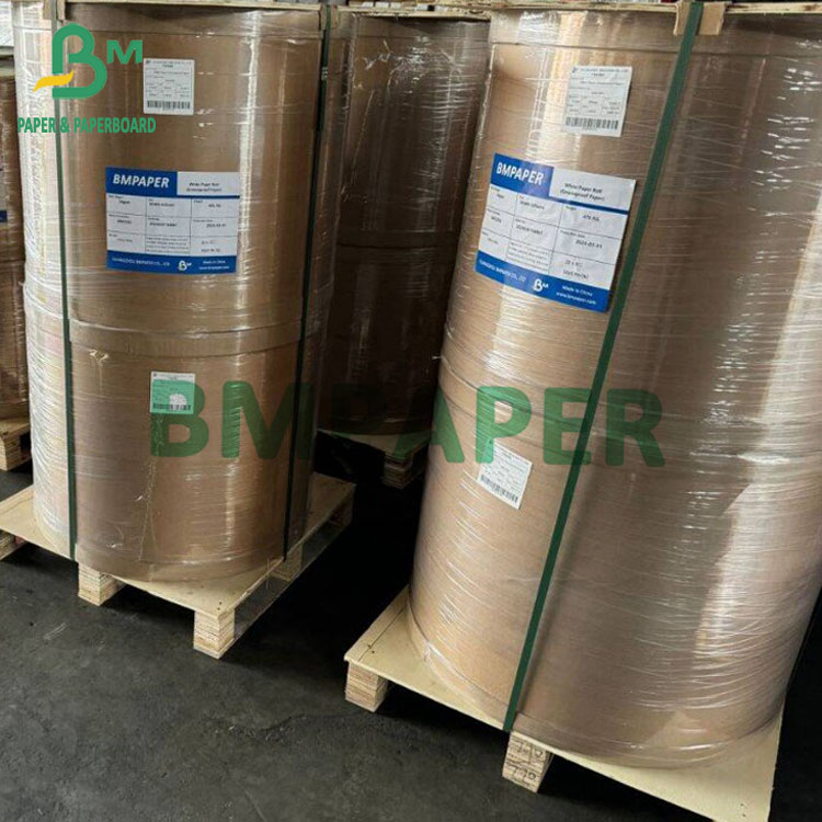 40gsm - 70gsm Food Grade Kraft Greaseproof Wrapping Paper In White Brown Large Rolls