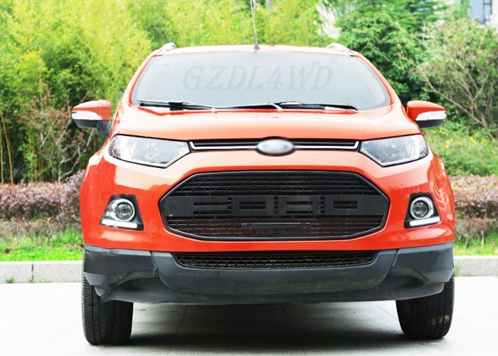 Ford Ecosport Auto Grill Mesh With Red / White Matte Logo Color