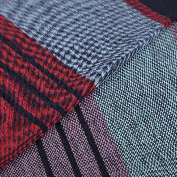 Sweat-Absorbent And Crisp And Stylish Striped Knit Fabric For Polo Shirt