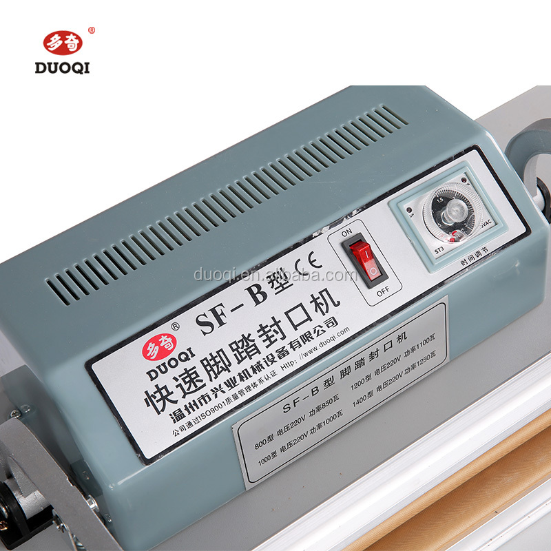 1400mm Extended Iron Foot Pedal Sealer DUOQI SF-1400 Classical Semi-Automatic Sealing
