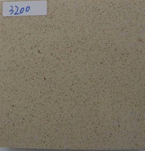 China K3200 Granule Quartz Countertop Slabs With One Pre Drilled Faucet Holes on sale