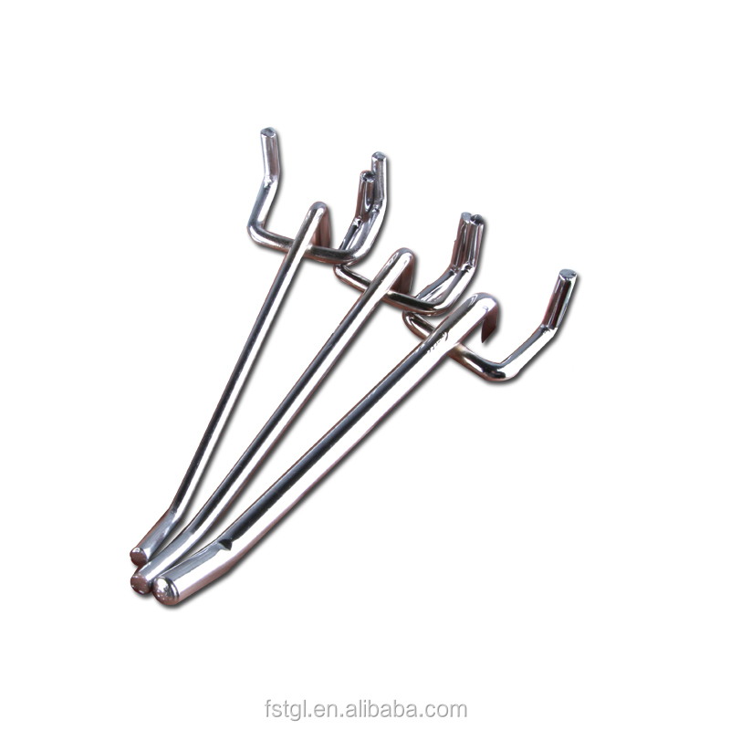 Pegboard Locking Security Display Hook Hole Spacing Steel Hooks for Supermarket Display